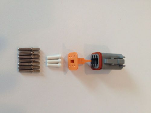 Deutsch DT06 – 6S.  6 Pin Connector Socket with 16-20 GA Nickel Contacts.