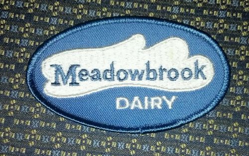 MEADOWBROCK DAIRY Iron or Sew-On Patch EMBROIDERY 4&#034;X2.25&#034;