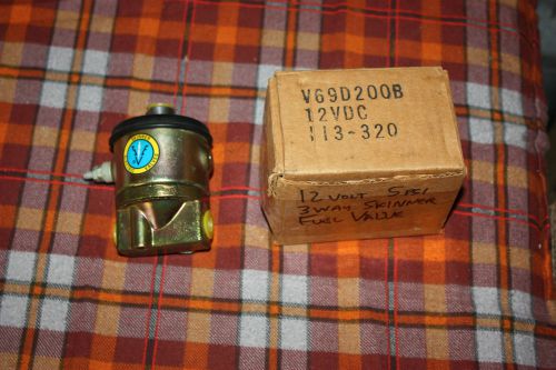 Skinner 3 way solenoid valve v69d200b 12 vdc new in box for sale