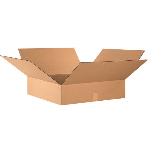 Corrugated cardboard flat shipping storage boxes 26&#034; x 26&#034; x 6&#034; (bundle of 10) for sale