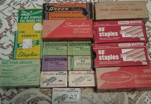 Vintage lot 1000&#039;s! of Staples Markwell Swingline Stanley Hotchkiss Arrow
