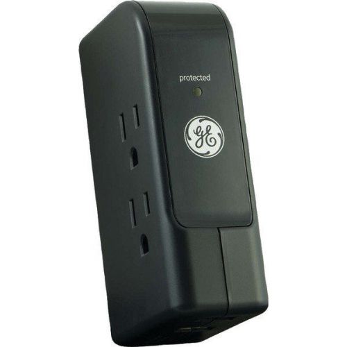 GE 13456 Travel Surge Protector w/Foldable Plug 2 USB Ports/3 Outlets
