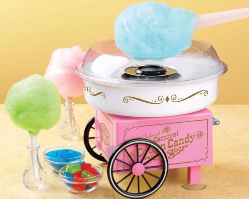 new Cotton Candy Machine Maker Vintage Retro Carnival Kids Hard &amp; Sugar Free