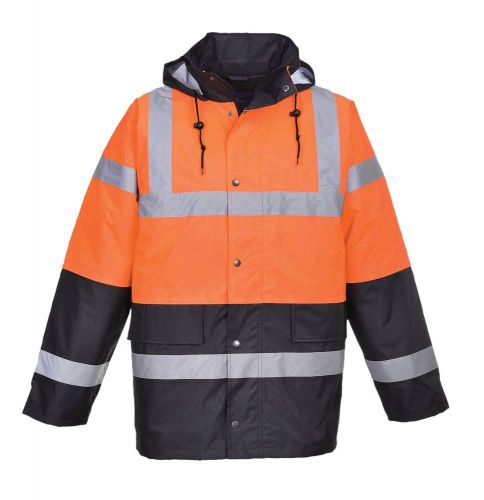 Portwest hi vis contrast traffic jacket visibility work ansi 3:2 orange us467 for sale