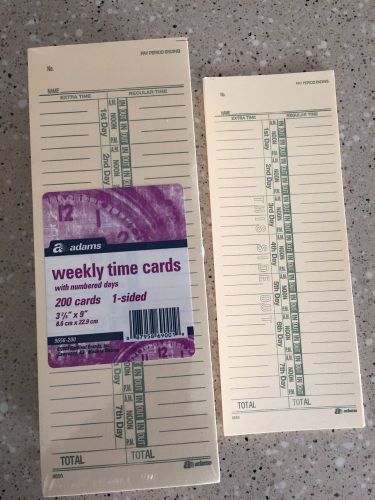 Adams Weekly Time Cards With Numbered Days 9656-290