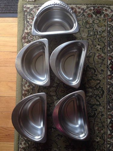 5 Serving Trays Catering Pan 1/2 Oval Trays 4 Bon Chef 1 Vollrath 9x6.5x4
