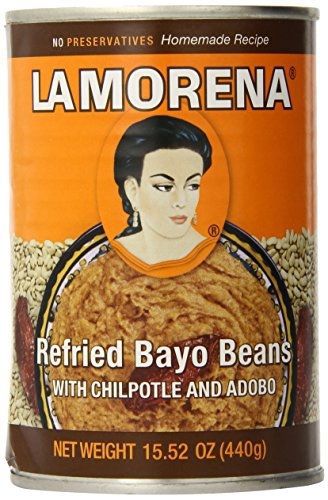 La Morena Refried Bean in Adobo Sauce, 15.5 Ounce (Pack of 12)