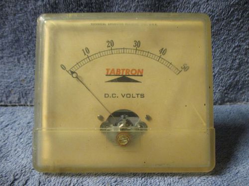 Tabtron 0-50 D.C. Volts Panel Meter (vintage)