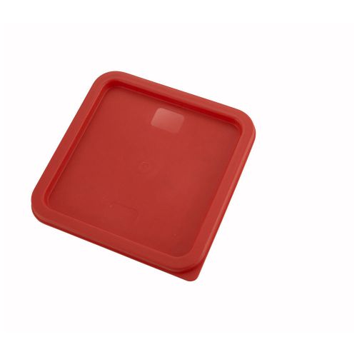 Winco pecc-68, red polyethylene cover for 6- and 8-quart square containers, nsf for sale