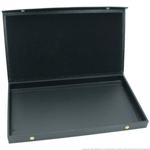 Black Faux Leather Display Tray with Snap Close Lid