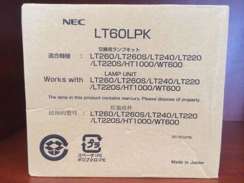 Brand New Retail Sealed NEC LT60LPK Projector Lamp for LT220, LT240, LT240K