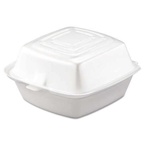 Carryout food container, foam, 1-comp, 5 1/2 x 5 3/8 x 2 7/8, white, 500/carton for sale