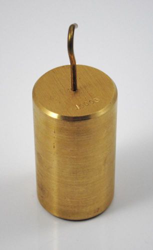Brass Single Hook Mass Calibration Weight 1000g