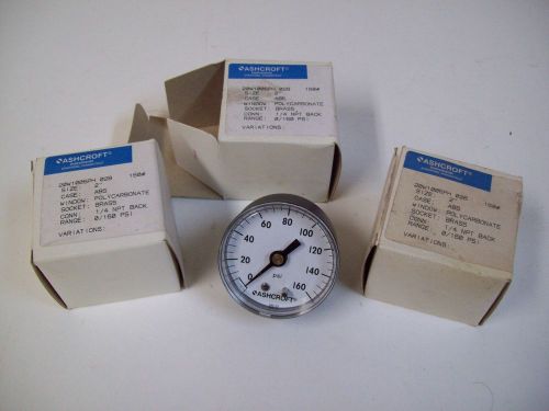 Ashcroft 20w1005ph 02b 0/160 psi 2&#039;&#039; gauge 1/4&#039;&#039;- lot of 3 - new - free shipping for sale