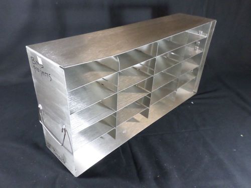 Laboratory Stainless Steel 20-Position 2-3” Standard Box Adjustable Freezer Rack