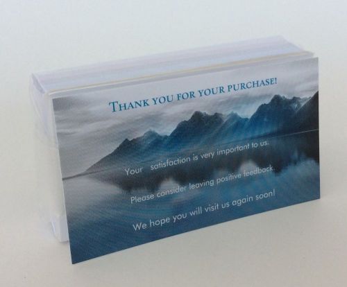 50 Thank You Tags Notes Cards Seller Package Inserts Mountain