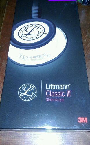 3M Littmann Classic III 27&#034; Stethoscope Black tube, smoke chestpiece 5811