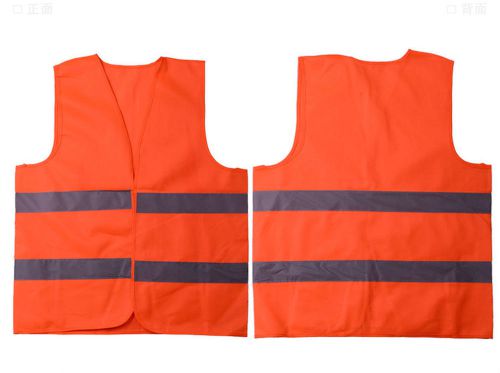 NEON BRIGHT REFLECTIVE ADULT VEST safety clothing NEW WORKERS orange security