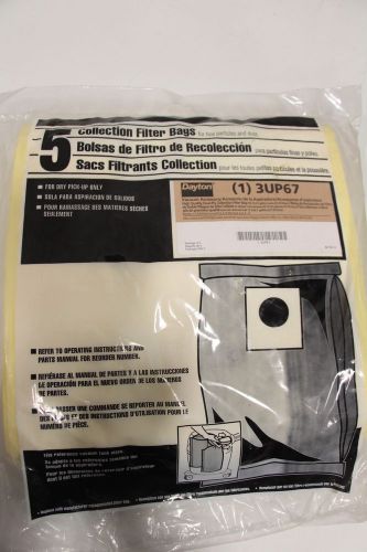 Dayton high quality dual ply collection vacuum filter bag fits 15-25 gal 3up67 for sale