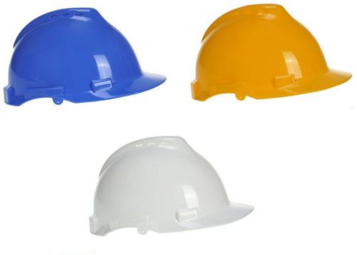 Hard Hat Safety Helmet Construction Adjustable ANSI Blue White, Portwest PS50