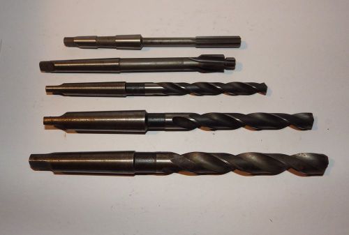 5 piece lot of tapered shank drills etc. for sale
