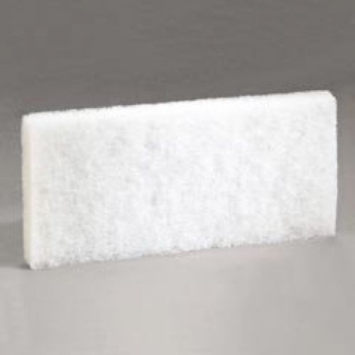 3m commercial 4-5/8x10 wht clean pad (pack of 5) 8440 scrub pad for sale