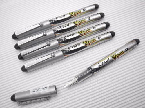 10 x Pilot SVP-20 Vpen V-Pen Disposable Fine Nib Fountain Pen, Black (Japan)