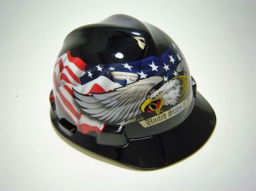 Msa v-gard american eagle, hard hat, front brim, ansi class e with fas-trac for sale