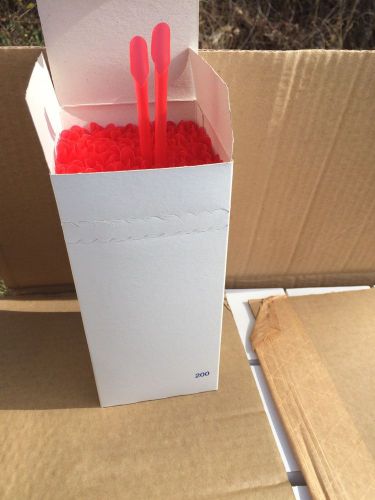 Box of 200 Red Scoop Spoon Straws Snow Cone Shaved Ice Up To 96 Boxes Available