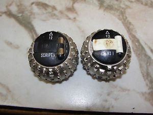 Lot 2 Letter Element Balls IBM Selectric   forms 1   Script  used
