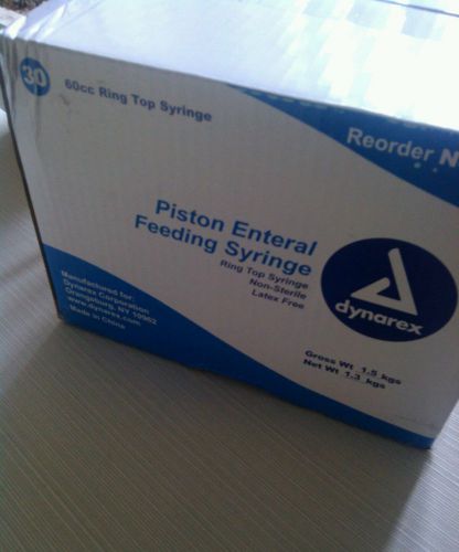 Dynarex enteral feeding syringe 60cc. box contains 30 for sale