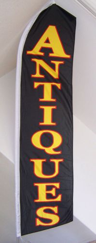 NEW 2.5 f tx11.5 ft ANTIQUES BLK &amp; GOLD SWOOPER BANNER FLAG SIGN