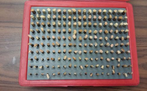 Pin Gage Set M1(+) 0.061-0.250&#034;,190 pins,+0.0002&#034; plus accuracy #726A-755-new