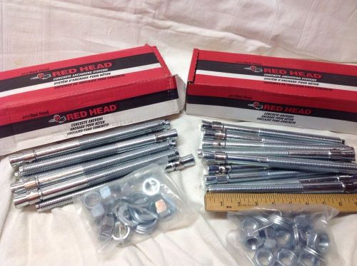 Red head ws-34100 3/4&#034; x 10&#034;  20 -trubolt carbon wedge anchor 10 per box lot for sale