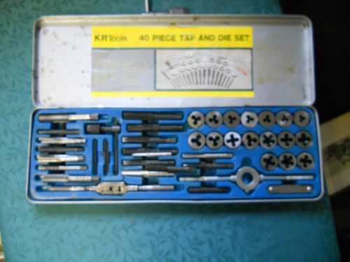 40 pc Tap and Die Set in Box with extras KR Tools SAE