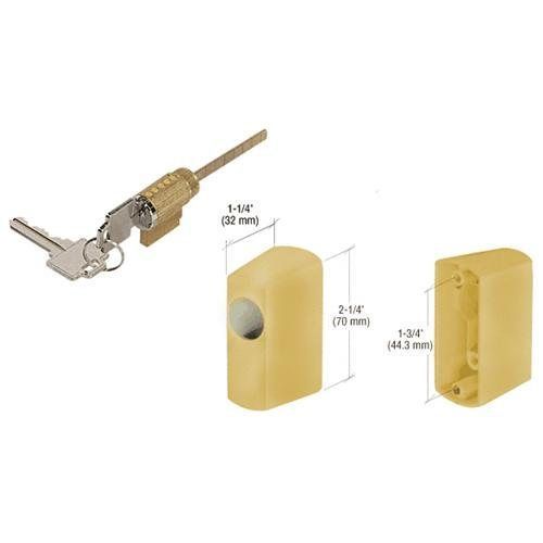 CRL Brass Key Cylinder Housing Kit with 1-3/4&#034; Screw Holes E2146