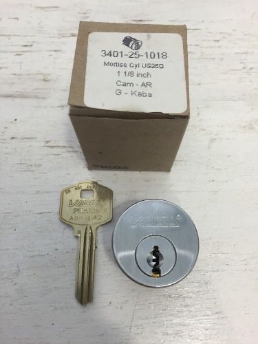 Kaba peaks mortise cylinder unpinned w/ blank key - a09-l42 keyway for sale