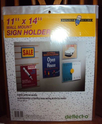 1 Deflecto Sign Holder Wall Mount 11&#034; X 14&#034; 27.9 cm X 35.5 cm NEW