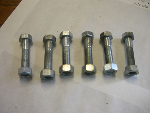 Hex head cap screw 5/16-24 x 1-1/2&#034;  grade 5 with  nuts (package of 6) for sale