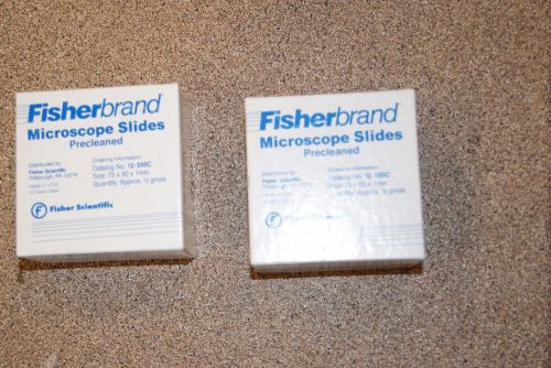 FisherBrand Microscope Slides #12-550C Precleaned 75 X 50 X 1MM Qty:2 (1 Gross)