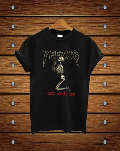 Kanye West Black Yeezus Tour Shirt Merchandise God Wants You S U Unisex Clothing