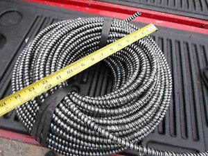 250ft Roll 16/2 Armored Cable w/ Drain Steel Cover Bare Copper Insul Black/White