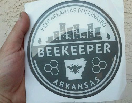Arkansas beekeeper domed sticker