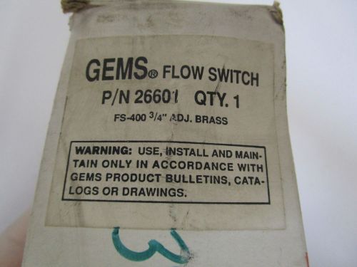 GEMS FS-400 3/4&#034; FLOW SWITCH 26601 *NEW IN BOX*