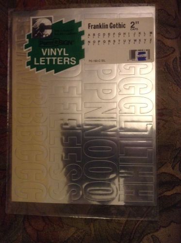 Vinyl Lettering 2&#034; Silver Franklin Gothic Caps