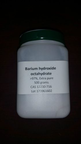 Barium hydroxide octahydrate, &lt;97%, extra pure, 500 gm for sale
