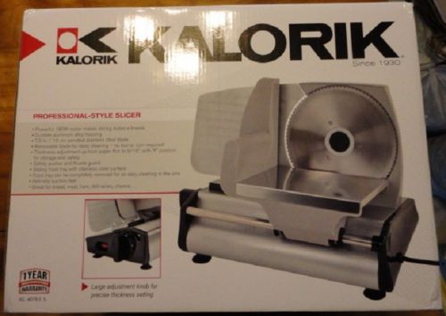 new kalorik professional style food slicer stainless steel AS-40763-S