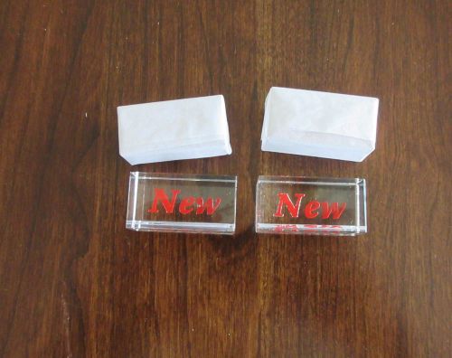 Glass Store Display Sign  - Tell them it is &#034;NEW&#034; - Cube Case Jewelry items