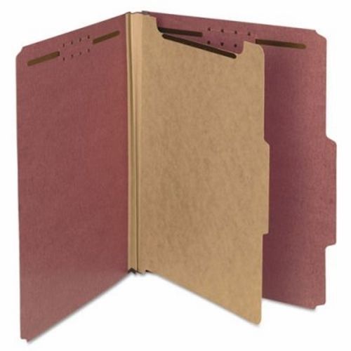 Smead 13724 Red 100% Recycled Pressboard Colored Classification Folder smd13724