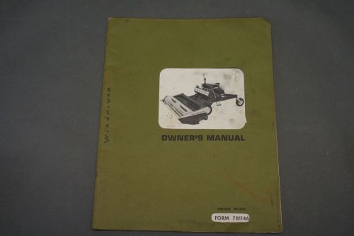 Hesston 500 Windrower Conditioner Owners Manual